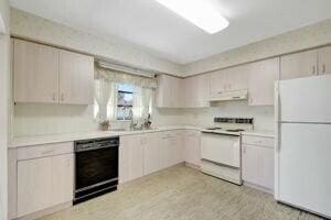 kitchen with white appliances