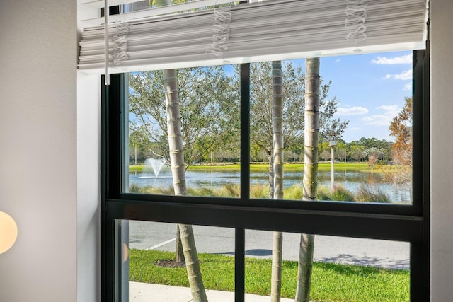 room details with a water view