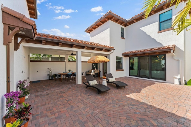 view of patio / terrace with an outdoor living space