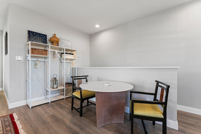 interior space featuring dark hardwood / wood-style flooring