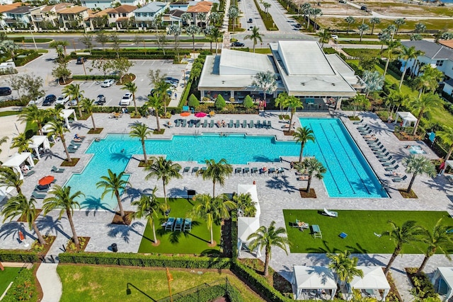 birds eye view of property