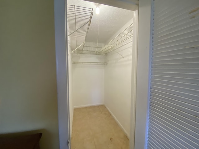 view of walk in closet