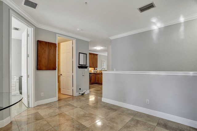 entryway with ornamental molding