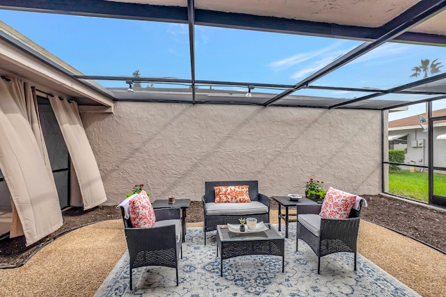 view of patio featuring outdoor lounge area