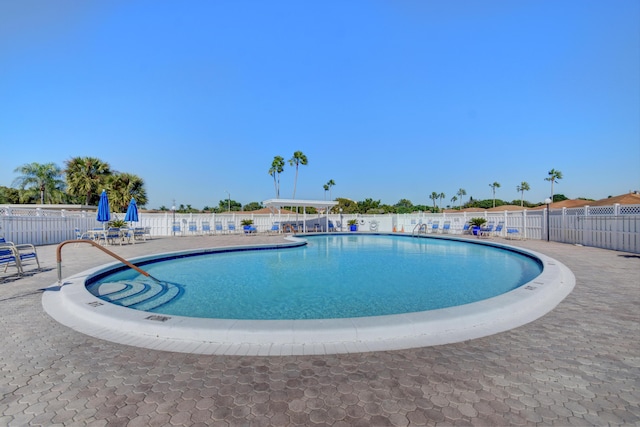 view of pool with a patio