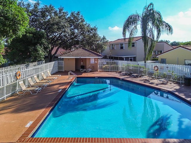 view of pool with a patio