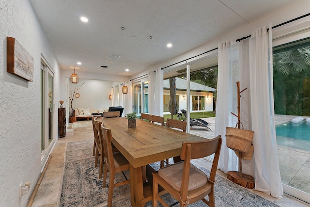 view of dining room