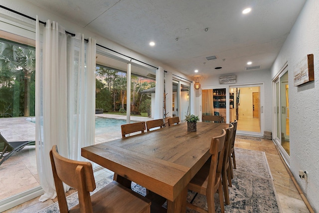 view of dining room