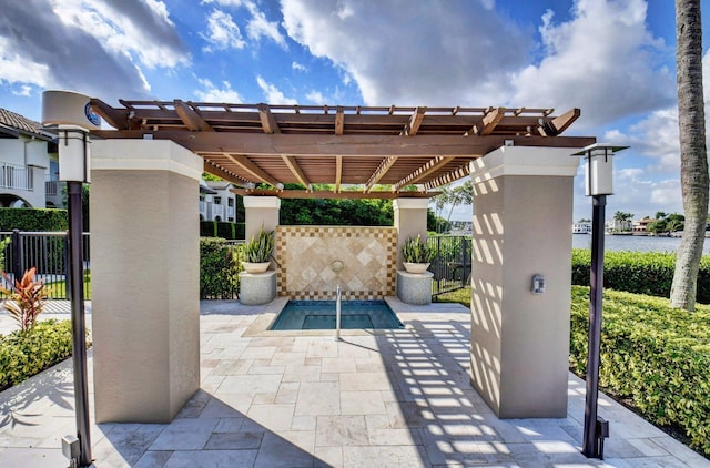 view of patio / terrace with a pergola