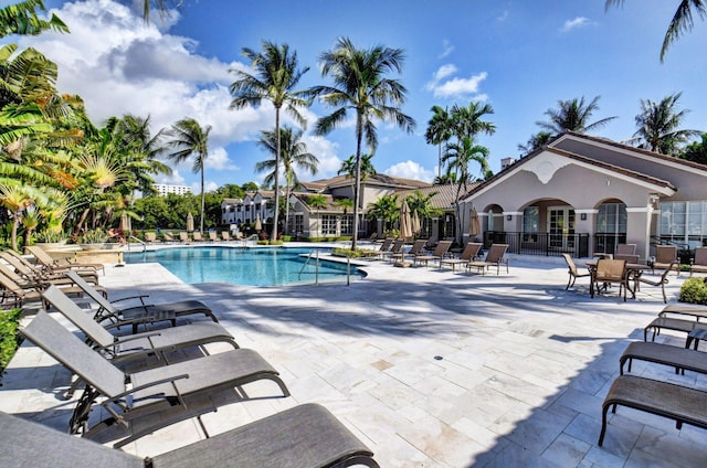 view of pool with a patio area