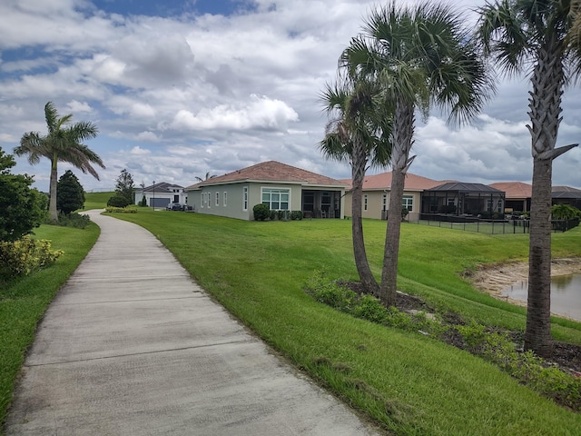 view of community with a lawn