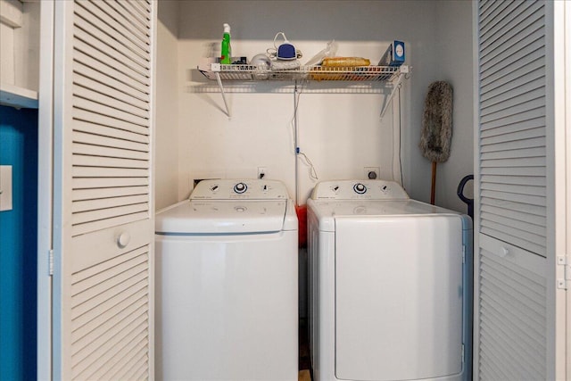 washroom featuring separate washer and dryer