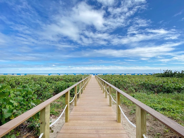 view of dock area