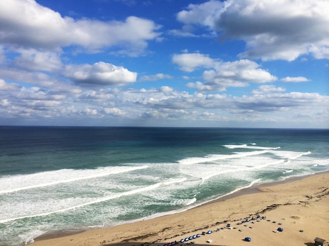 water view featuring a beach view