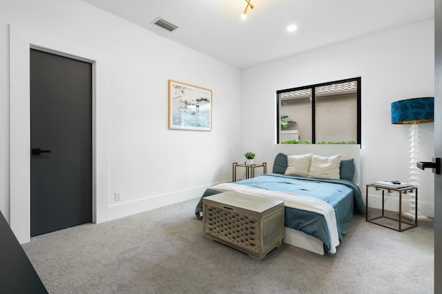 bedroom with carpet floors