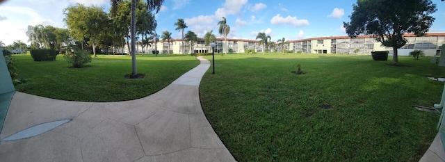 view of community with a lawn