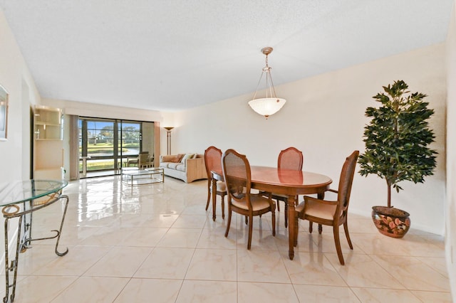 dining room with light tile patterned floors