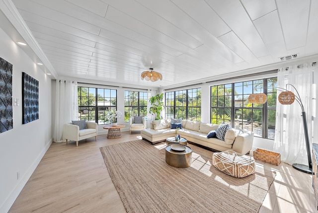 sunroom with a wealth of natural light