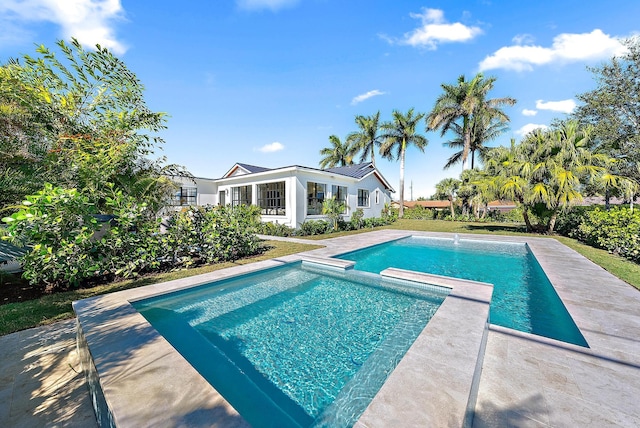 view of pool with a patio area