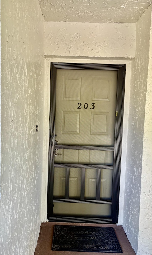 view of doorway to property