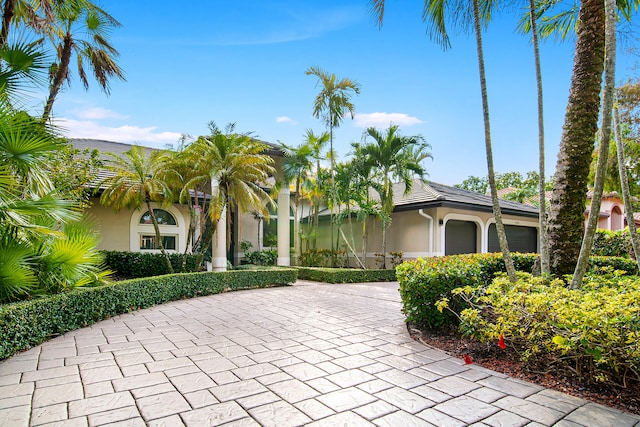 view of front of home featuring a garage