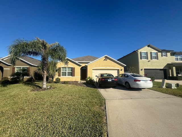 view of front of property with a front yard