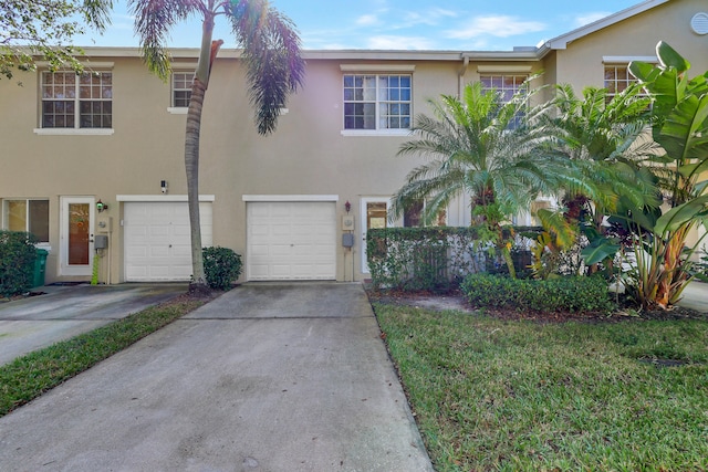 view of property with a garage