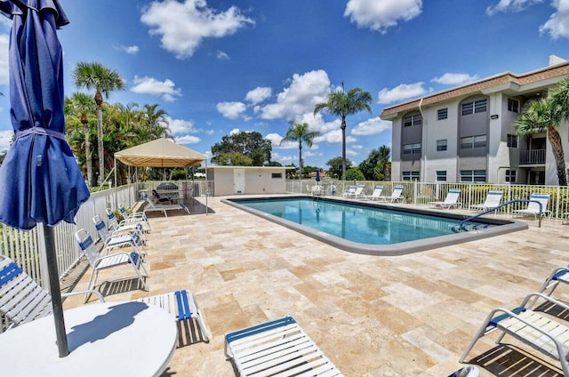 view of pool with a patio area