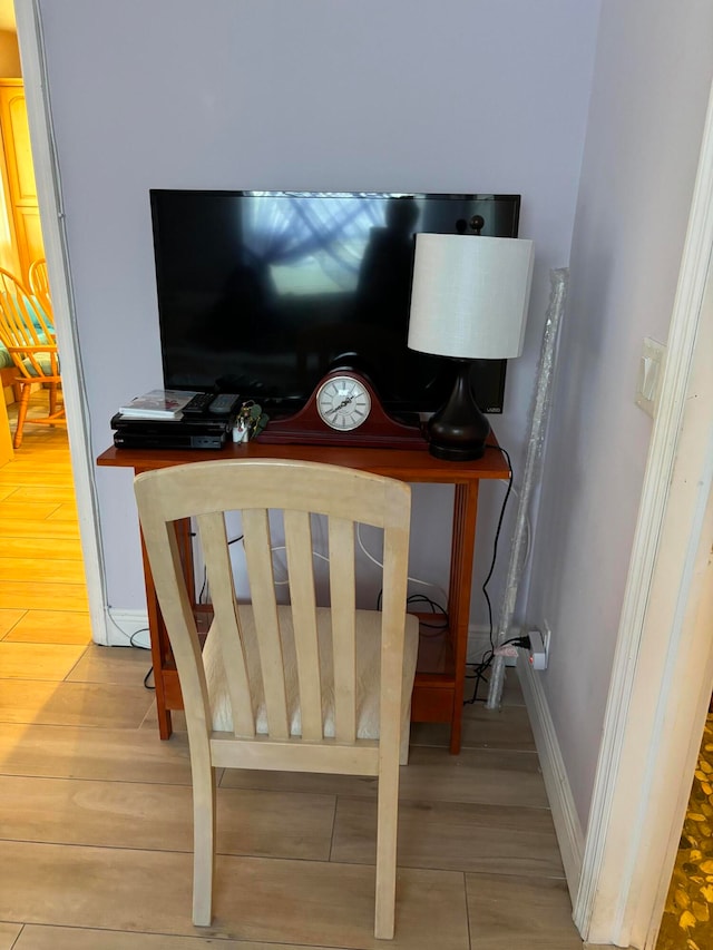 room details featuring hardwood / wood-style flooring