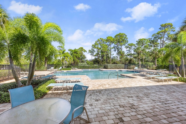 view of pool with a patio