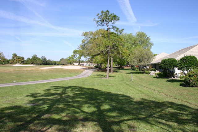 view of home's community featuring a yard