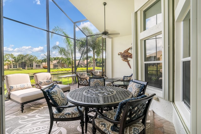 view of sunroom / solarium