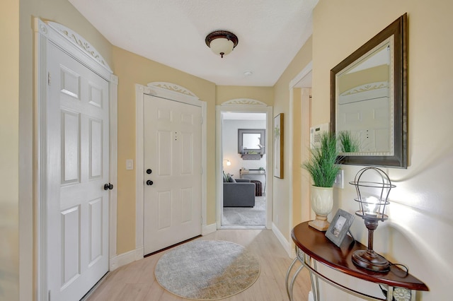 entrance foyer featuring light hardwood / wood-style flooring