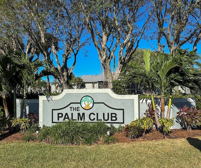 view of community sign