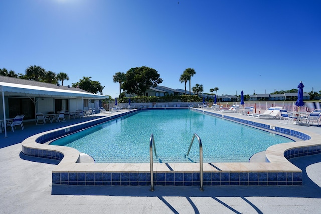 view of pool with a patio area