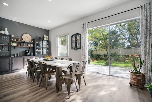 475 Gazetta Way, West Palm Beach, FL 33413 - dining room featuring wood finished floors and recessed lighting