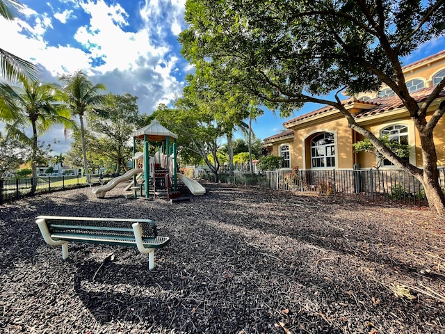 view of jungle gym