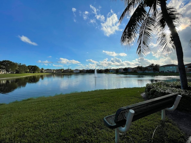 view of water feature