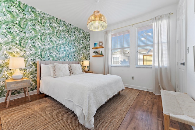 bedroom featuring hardwood / wood-style floors