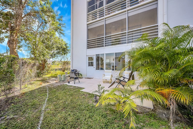 exterior space with a patio