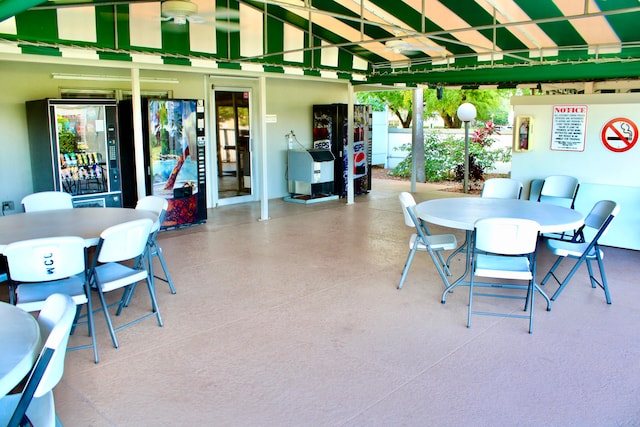 view of dining room