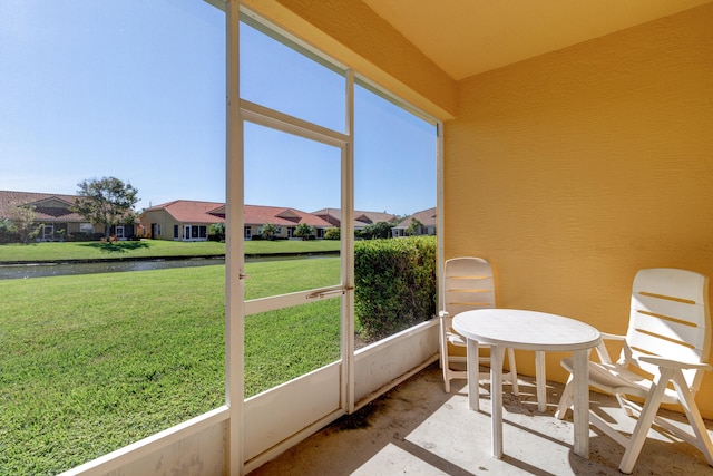 view of sunroom