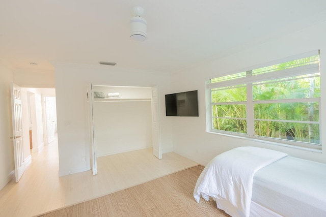 bedroom featuring a closet