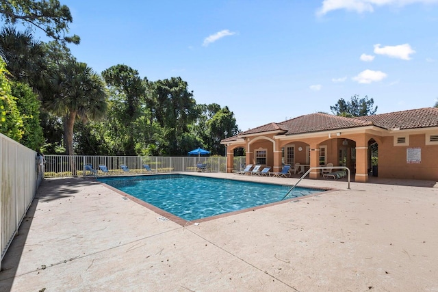 view of pool with a patio area