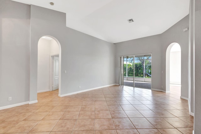 view of tiled spare room