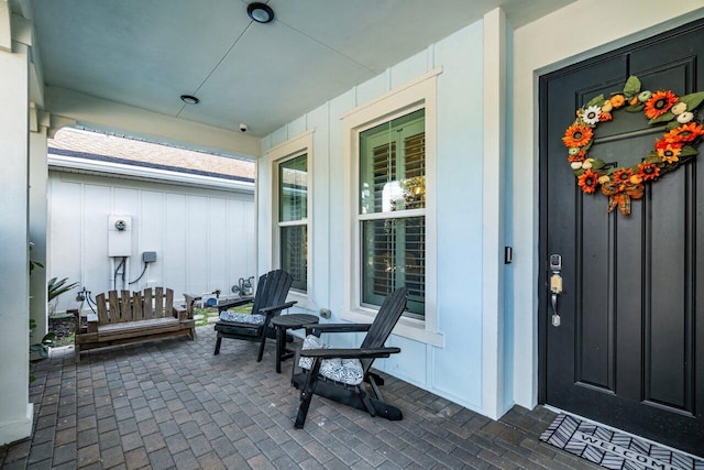 view of patio featuring covered porch