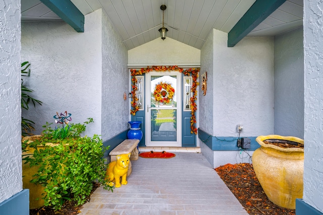 view of doorway to property