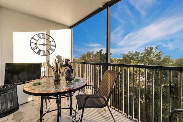 view of sunroom