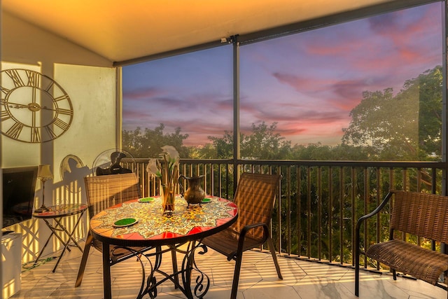 view of sunroom