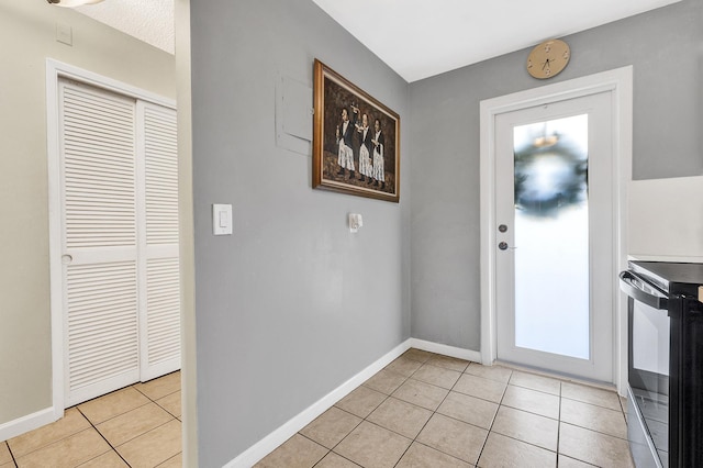 view of tiled foyer